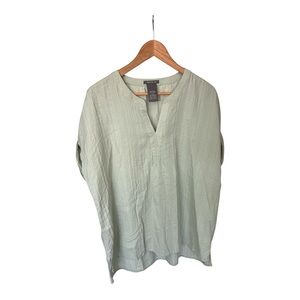 Matty m Light Sage Green Textured Tunic Top size L NWOT